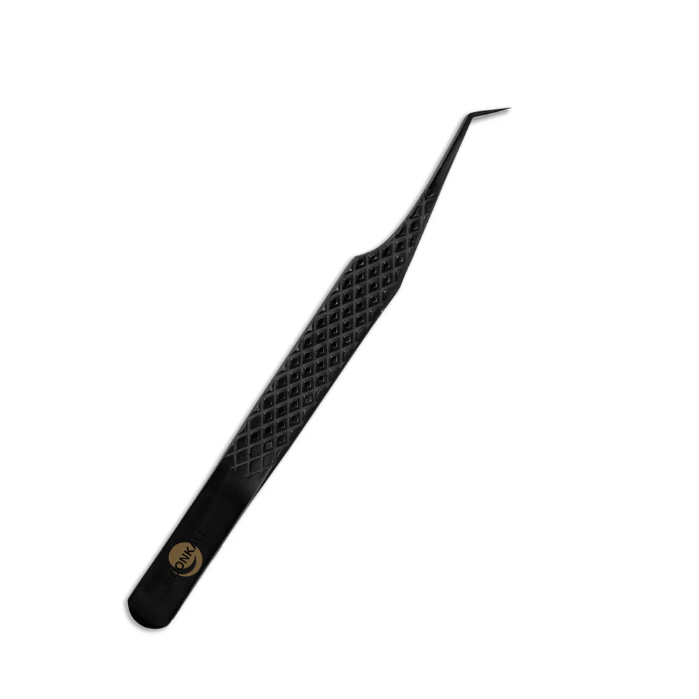 MK-04 Black Fiber Tweezers-Eyelash Extension Tweezers - Moonlash