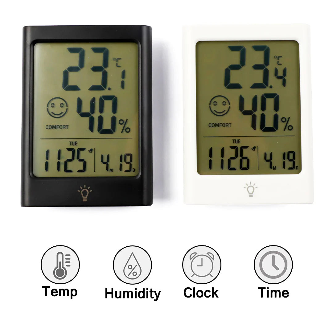 Intelligent Temperature And Humidity Meter With Alarm Clock - Moonlash
