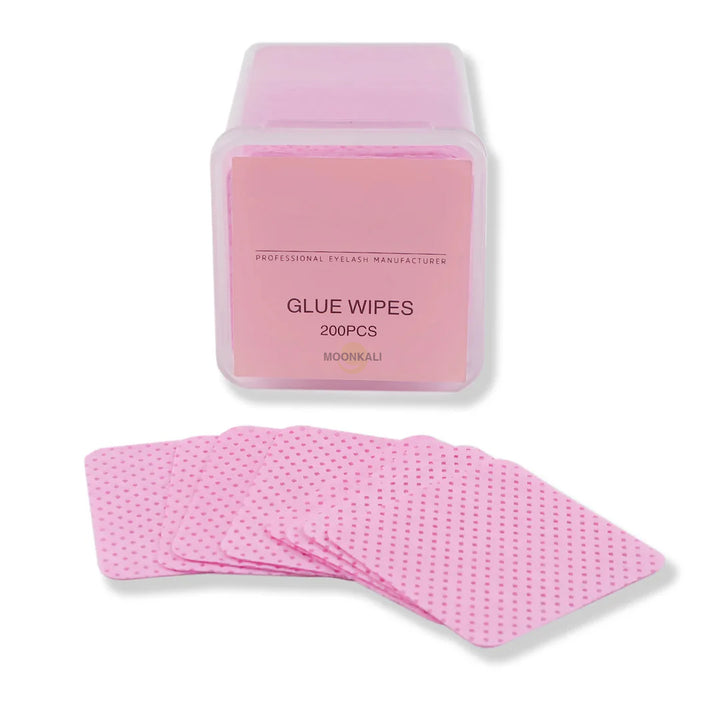 Pink Cotton Wipes For Eyelash Extensions-200 Pcs/Box - Moonlash