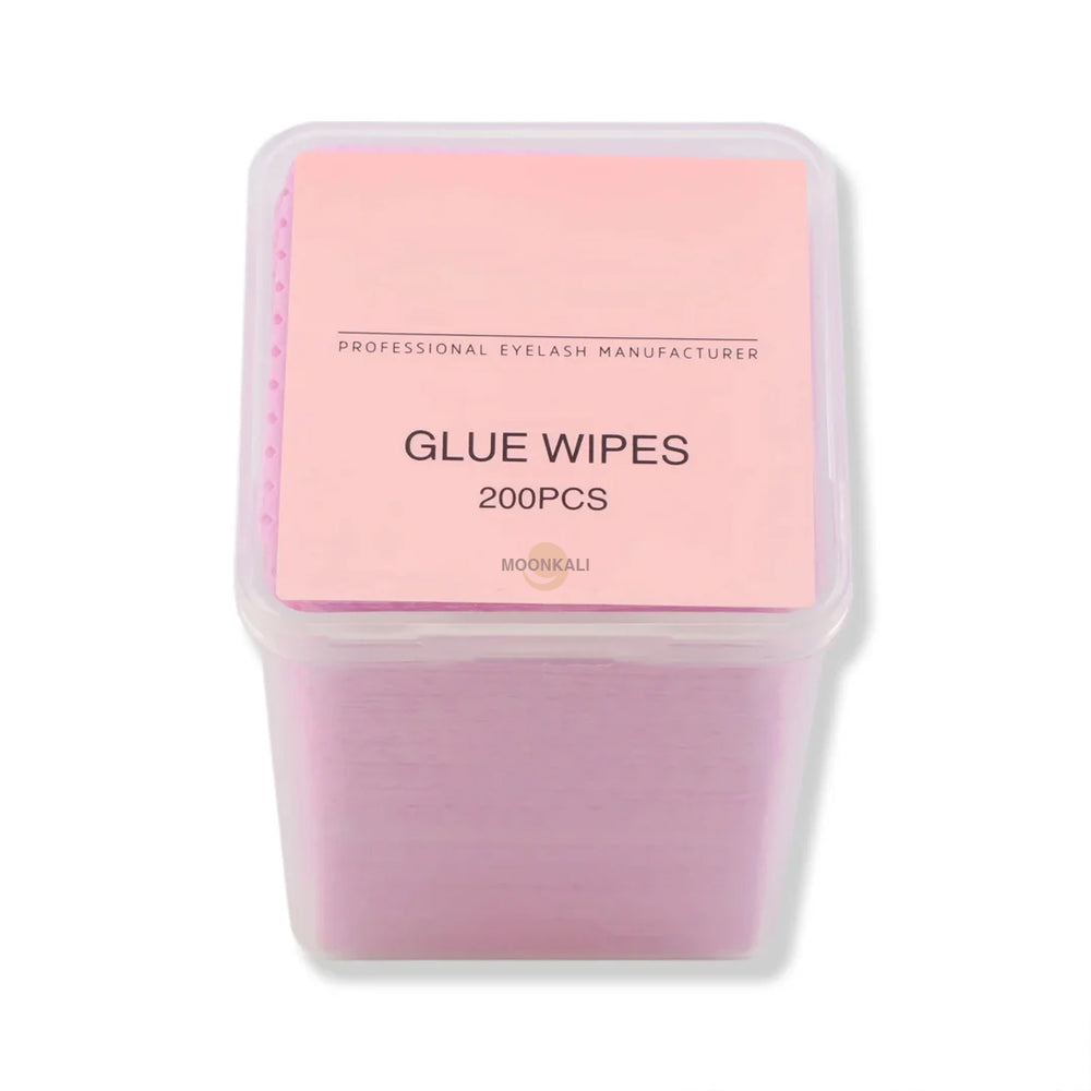 Pink Cotton Wipes For Eyelash Extensions-200 Pcs/Box - Moonlash