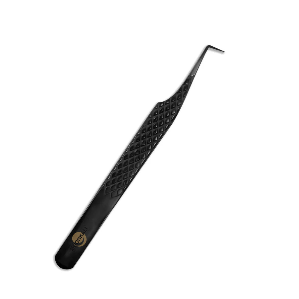 MK-05 Black Fiber Tweezers-Eyelash Extension Tweezers - Moonlash