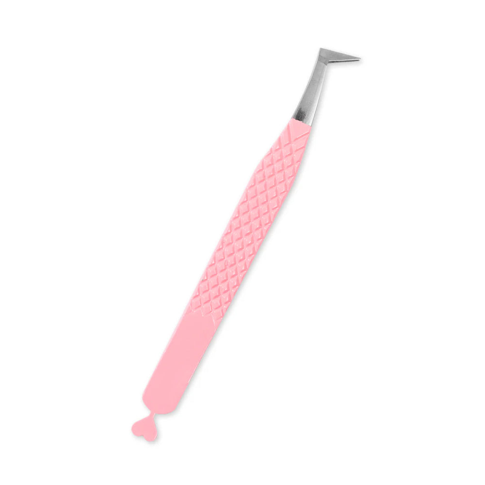 MP-03 Light Pink Heart-shaped Tweezers For Eyelash Extension - Moonlash