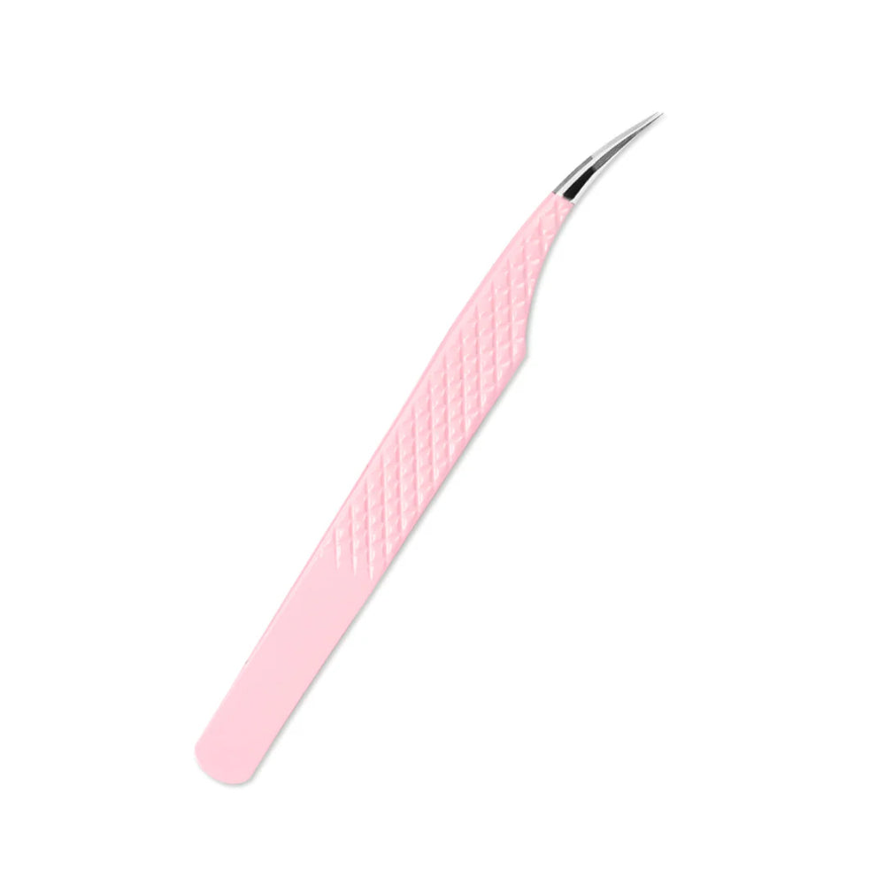 MP-02 Light Pink Fiber Tweezers For Eyelash Extension - Moonlash