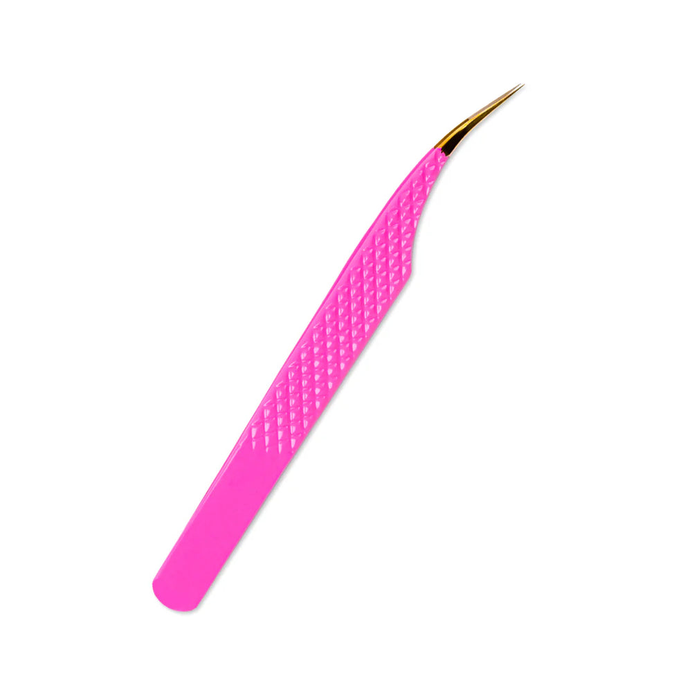 MP-01 Pink Fiber Tweezers For Eyelash Extension - Moonlash