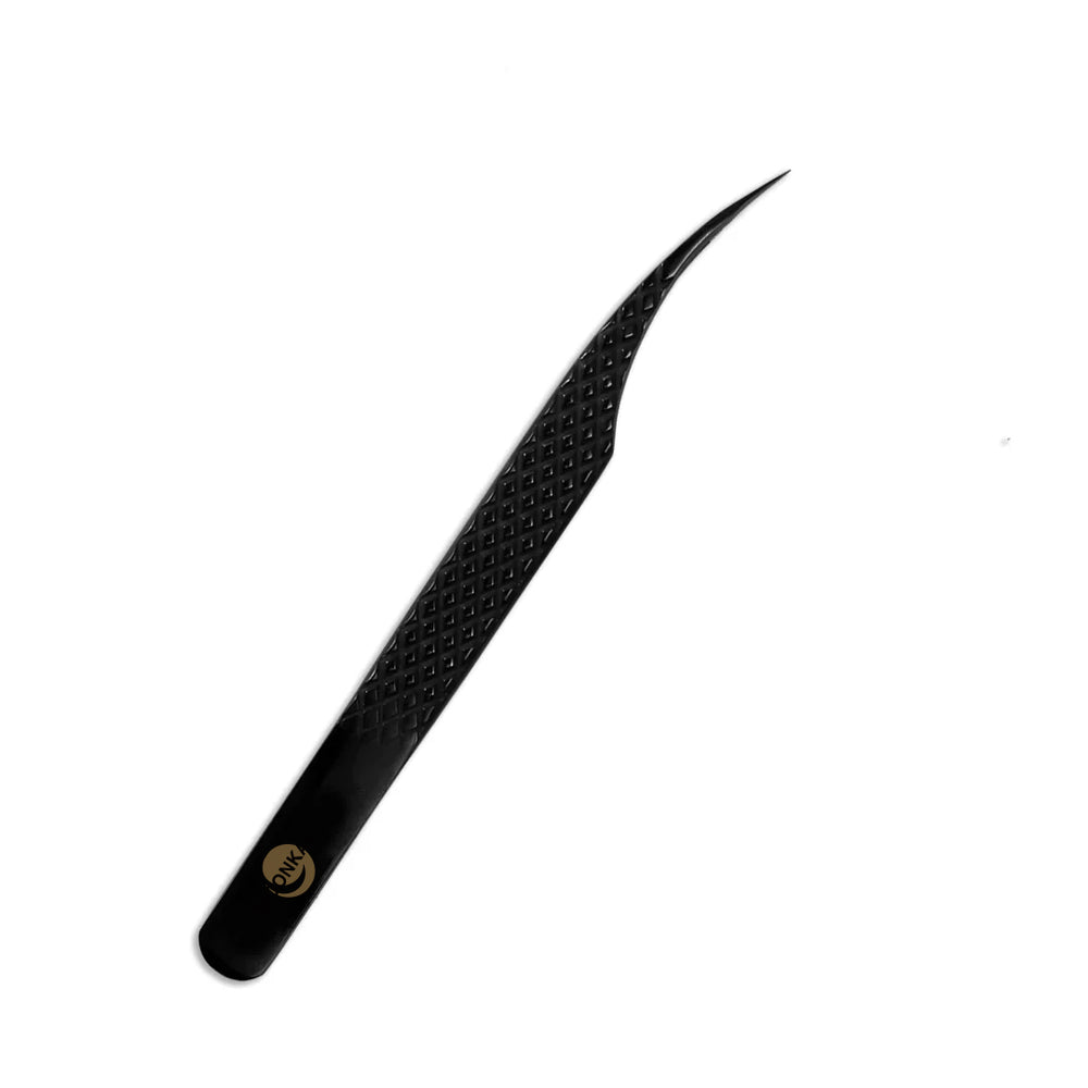 MK-03 Black Fiber Tweezers-Eyelash Extension Tweezers - Moonlash