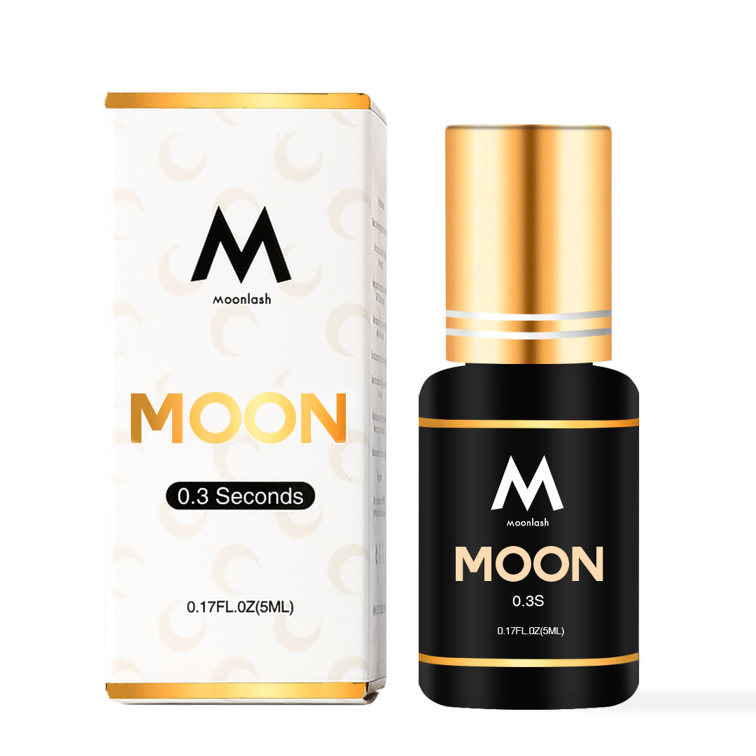 Pegamento adhesivo para extensiones de pestañas MOON de 0,3 segundos (5 ml)